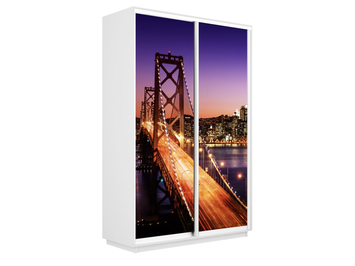 Шкаф-купе Экспресс 2-х дверный (Фото №1007 Ночной мост)