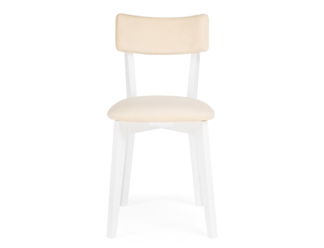 Деревянный стул Гилмар бежевый велюр/ белый (Арт.515981)