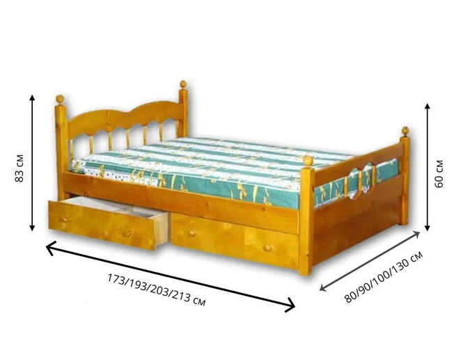 Детская кровать Велес Настя с ящиками
