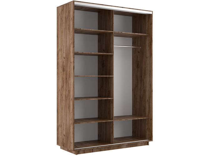 Шкаф-купе Экспресс Люкс 2-х дверный (Фото №1025 Орхидея белая), Дуб табачный