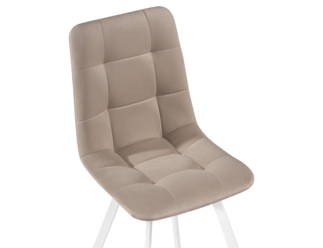 Стул на металлокаркасе Чилли белый/латте (Арт.489705)