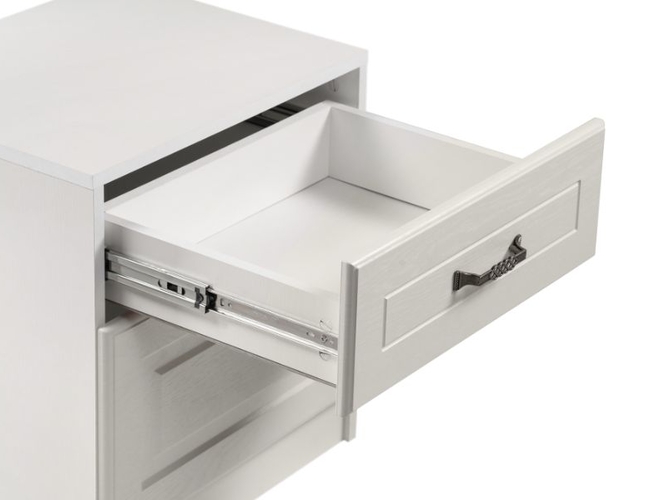 Тумба прикроватная Ливерпуль белый / ясень ваниль