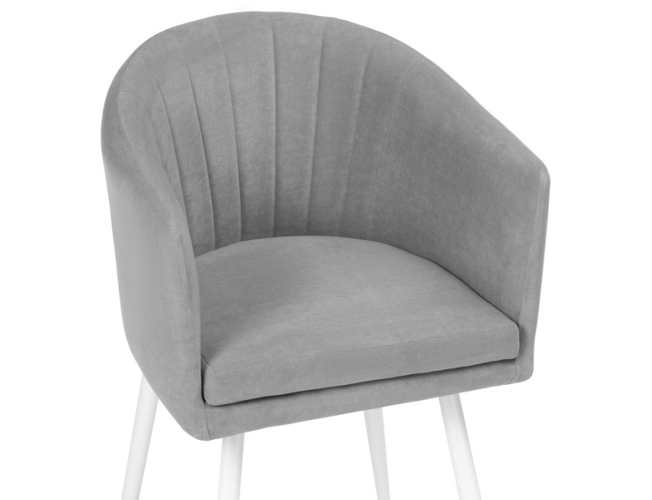 Стул на металлокаркасе Валета светло-серый/белый (Арт.504207)