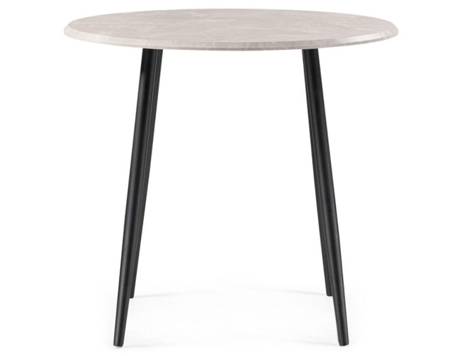 Стол Абилин 90 мрамор светло-серый/черный матовый (Арт.507215)