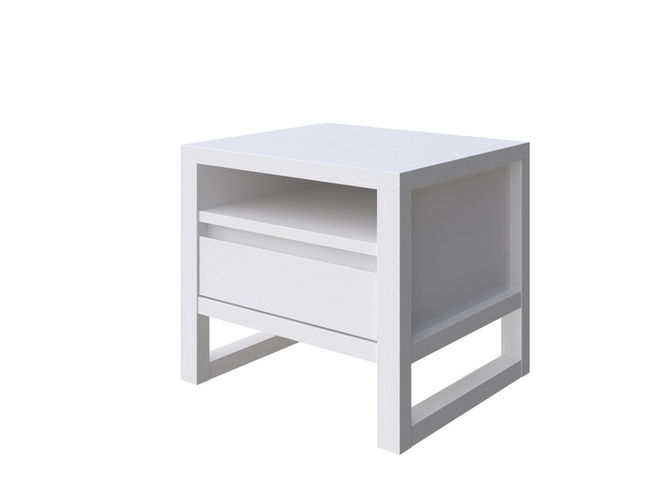Тумба Canada с ящиком и полкой, Белая эмаль