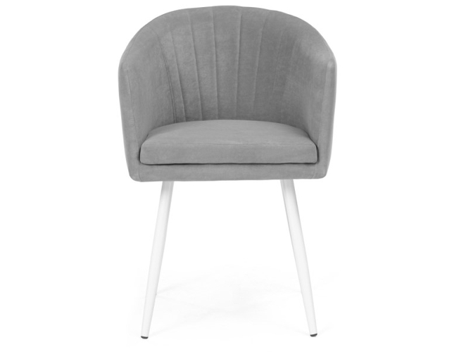 Стул на металлокаркасе Валета светло-серый/белый (Арт.504207)