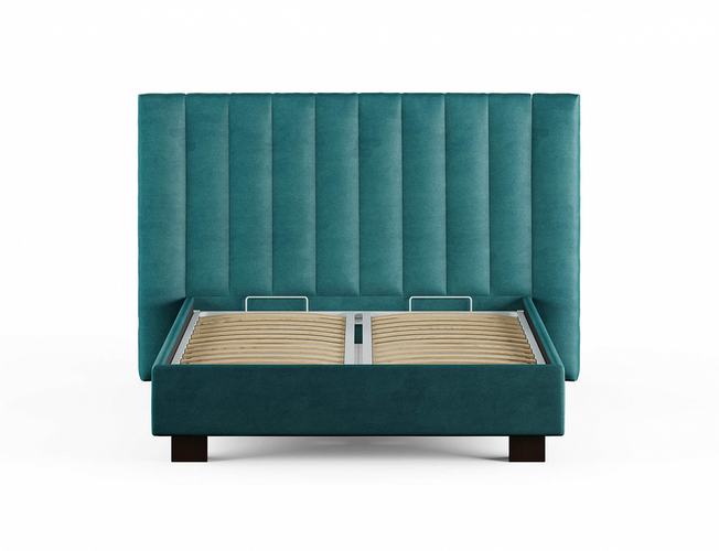 Кровать Barbara, замша изумрудный