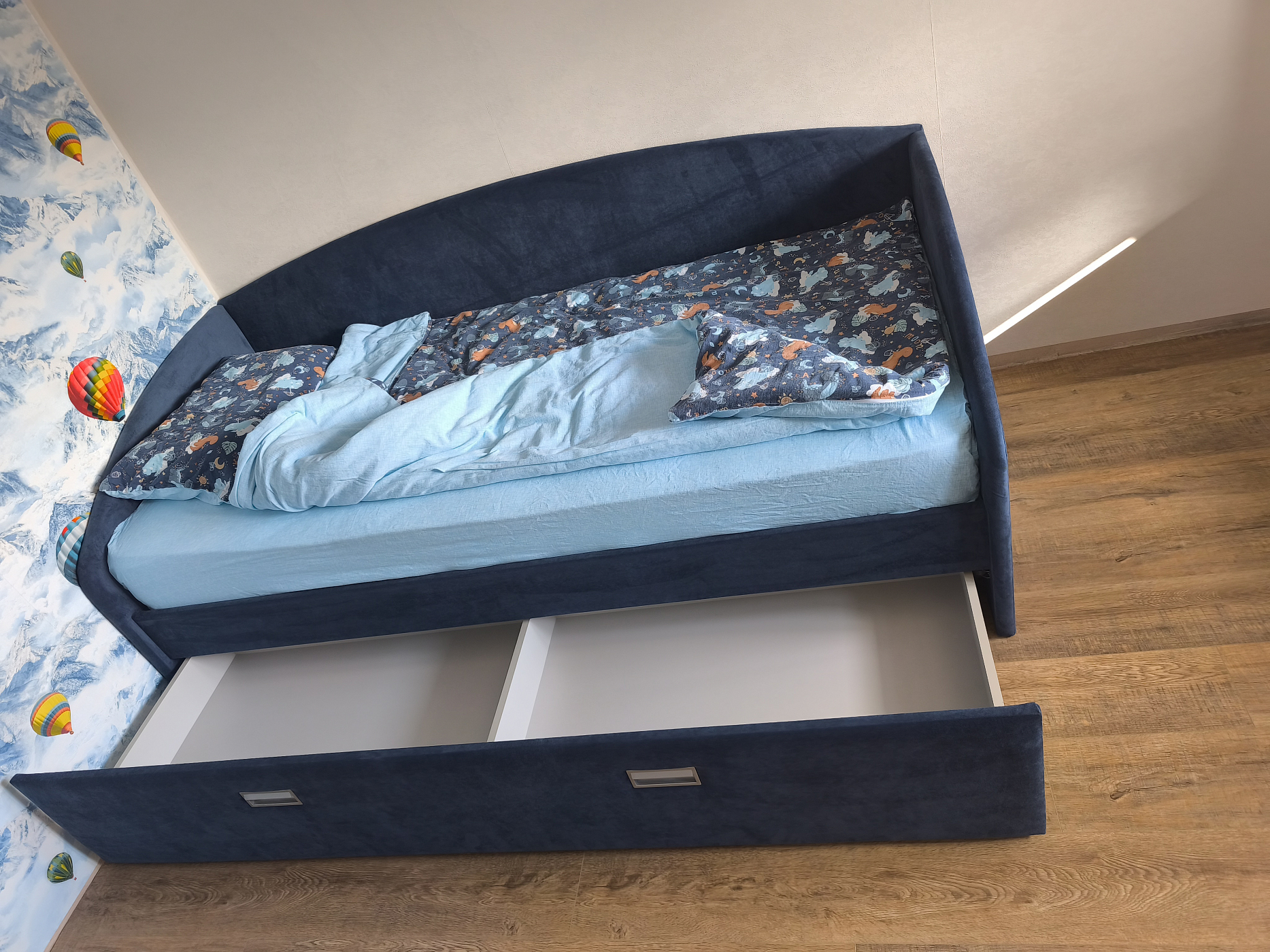 Односпальная кровать Bono в ткани